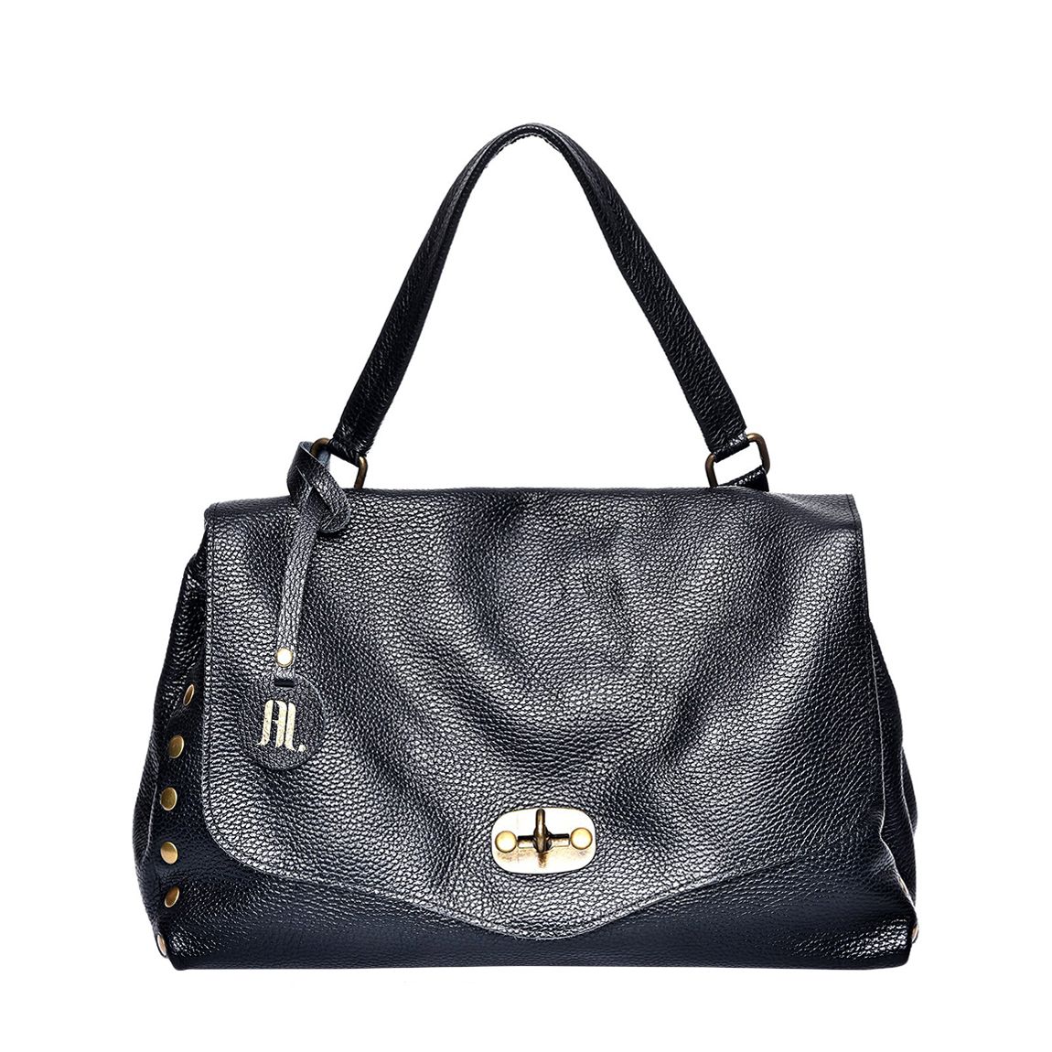 Anna Luchini Black Top Handle Bag main product photo