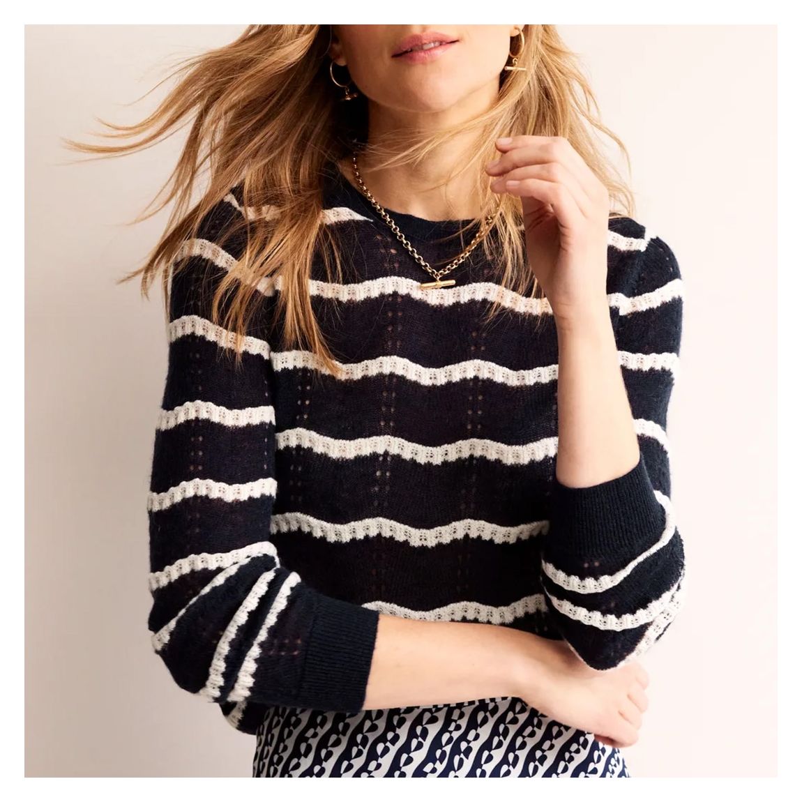 Navy Mohair Wool Jumper main product photo