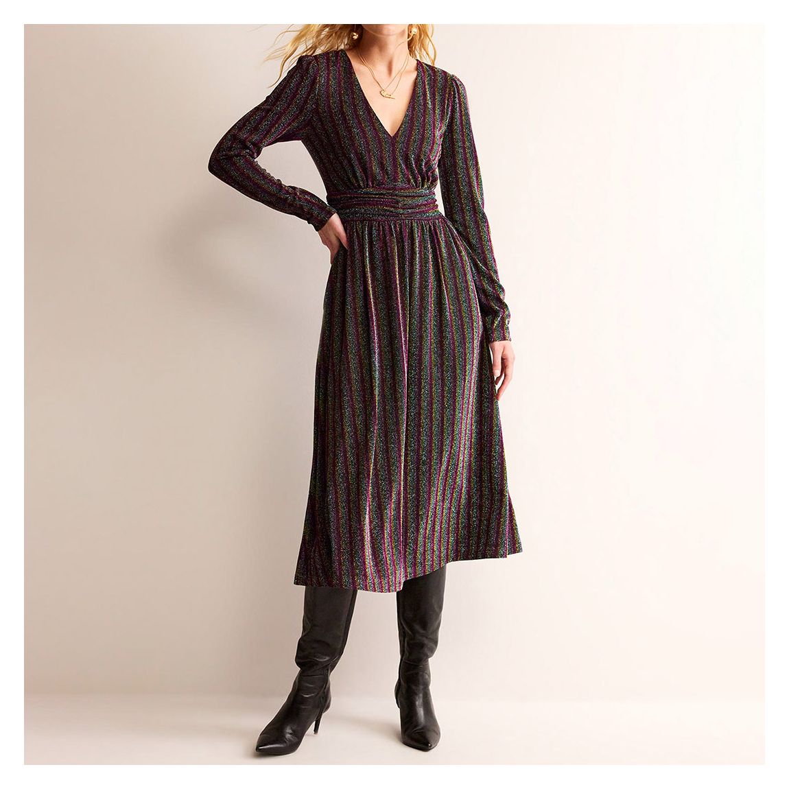 Multi Ruched Midi Dress main product photo