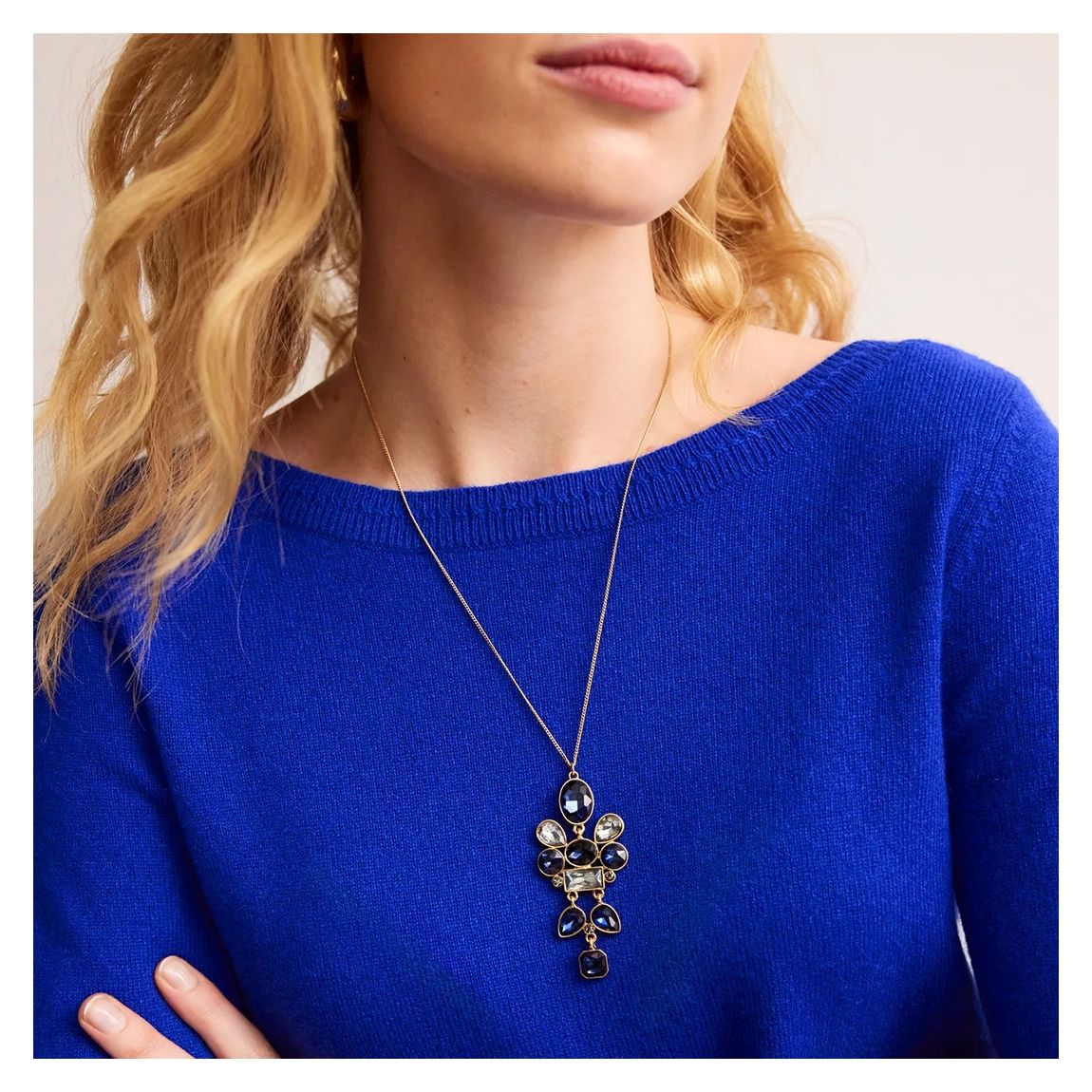 Blue Mega Cluster Necklace main product photo