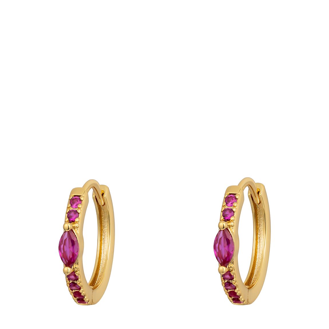 18K Gold Plated Splendid Magenta Earrings main product photo