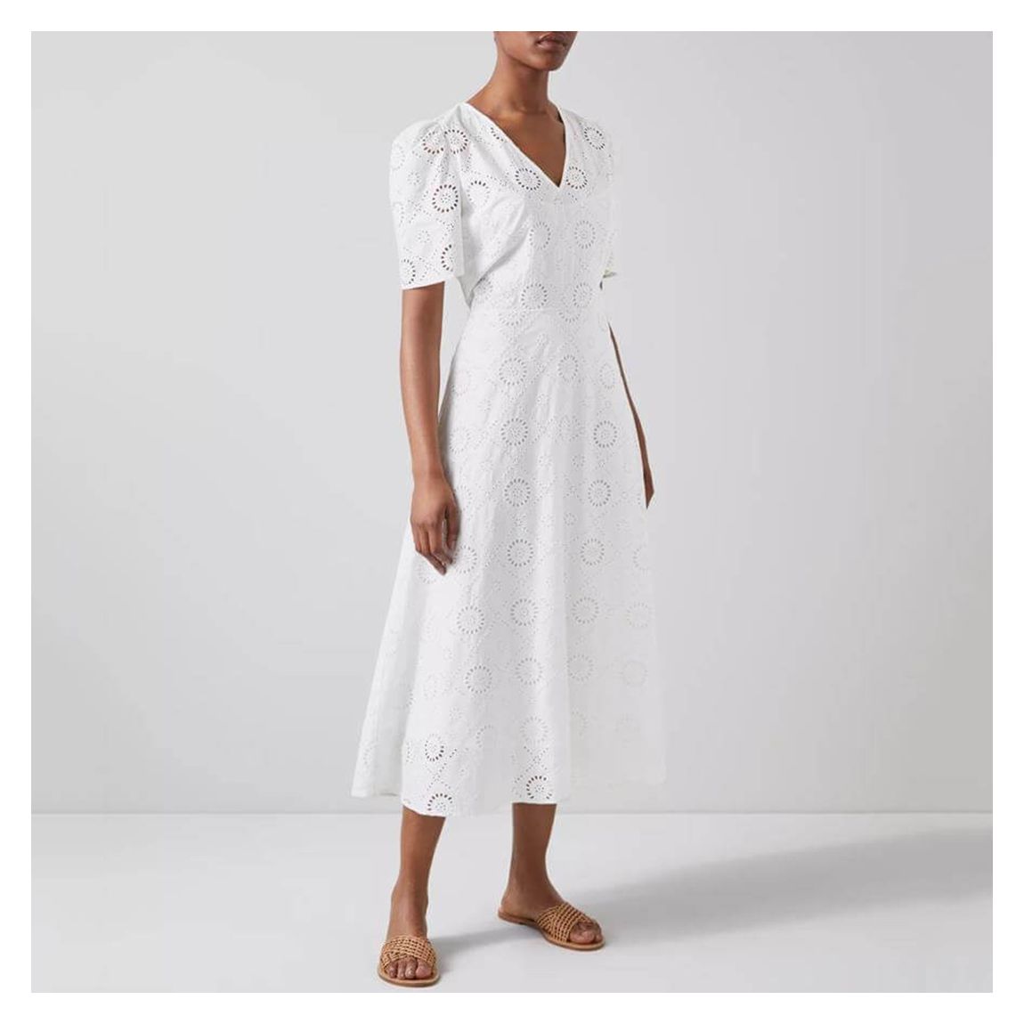 White Jane Cotton Dress main product photo