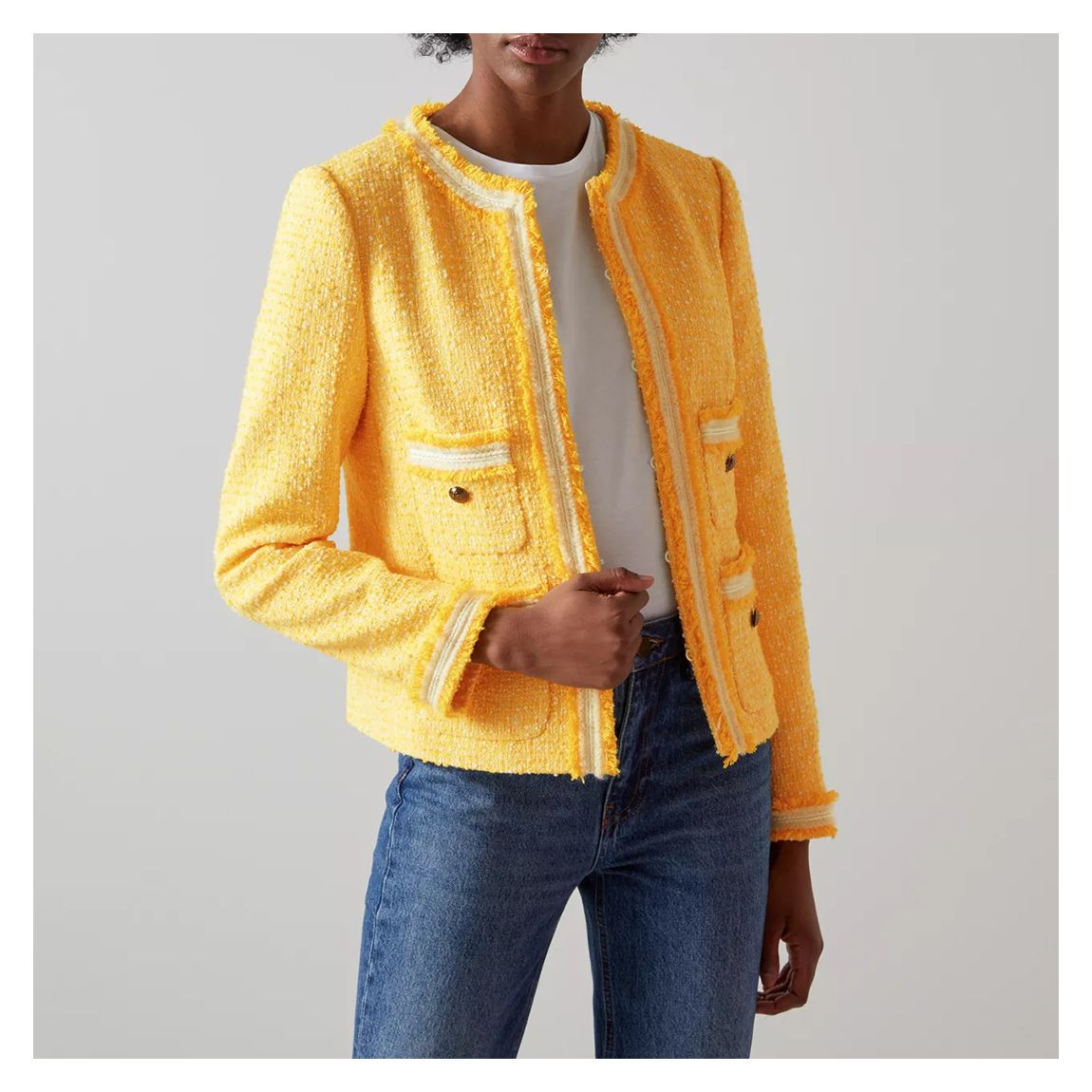 Yellow Charlee Cotton Blazer main product photo
