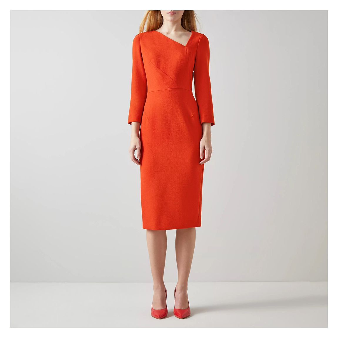 Orange Alexis Wool Dress main product photo