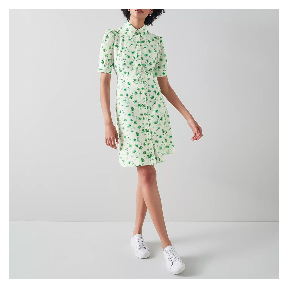 Green Cotton Blend Amy Dress main product photo