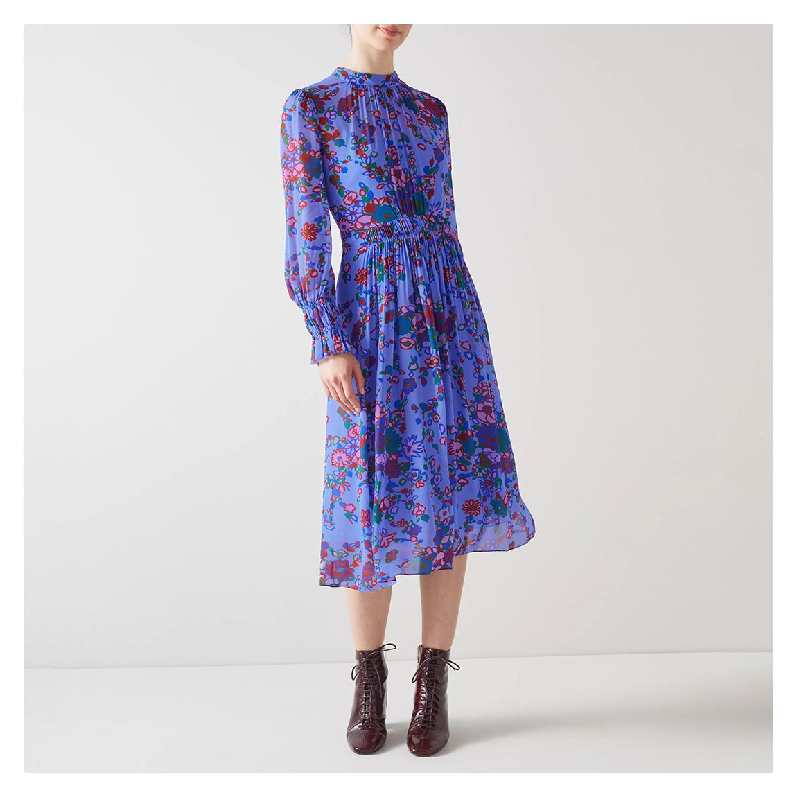 Purple Printed Louise Dress main product photo