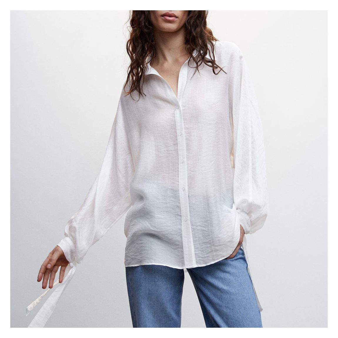 Off White Bow Sleeve Shirt main product photo