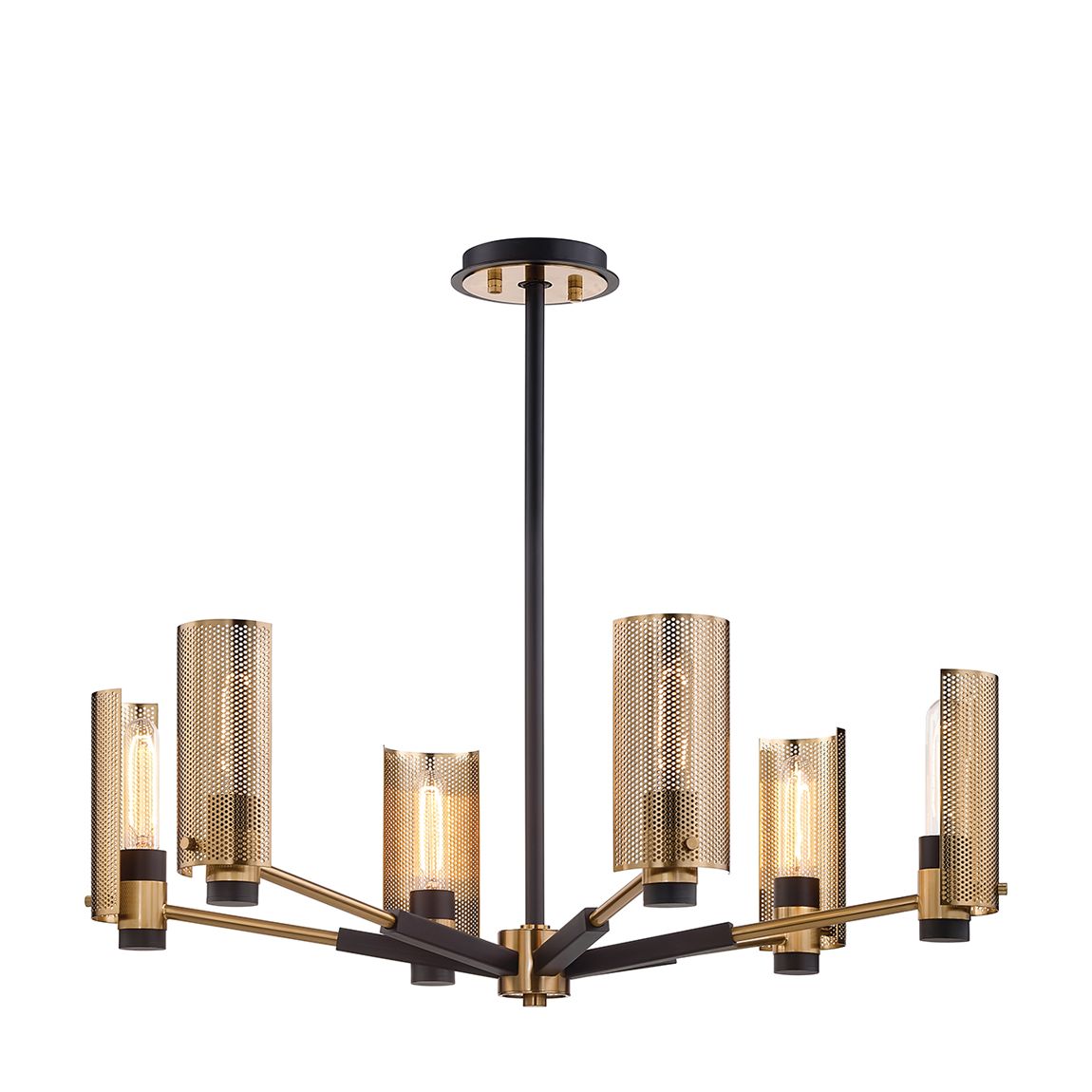 Pilsen 6 Light Chandelier, Soft Black main product photo