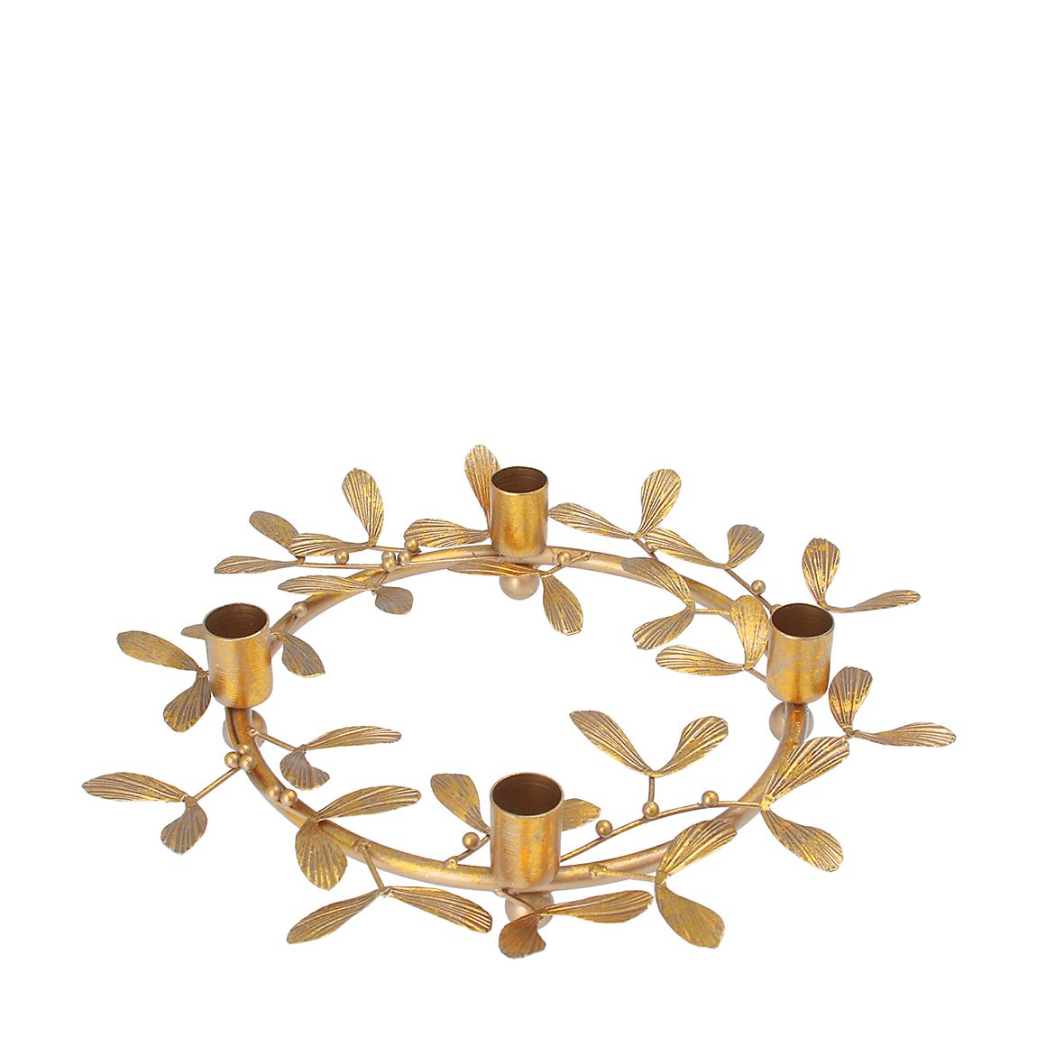 Gold Metal Mistletoe Candle Ring main product photo