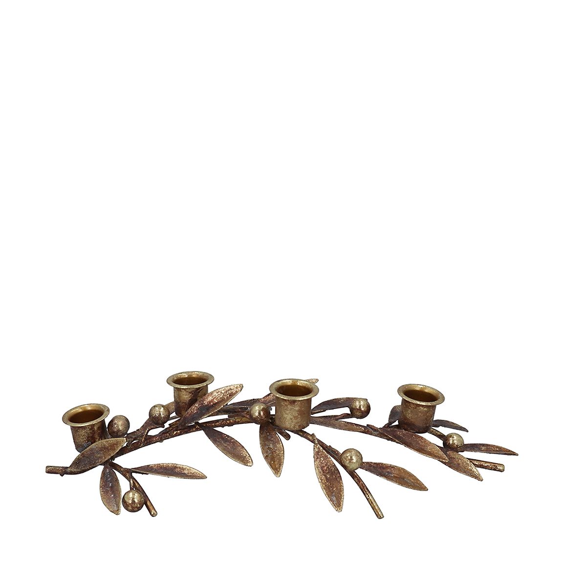 Antique Gold Sprig & Berries Candelabra main product photo