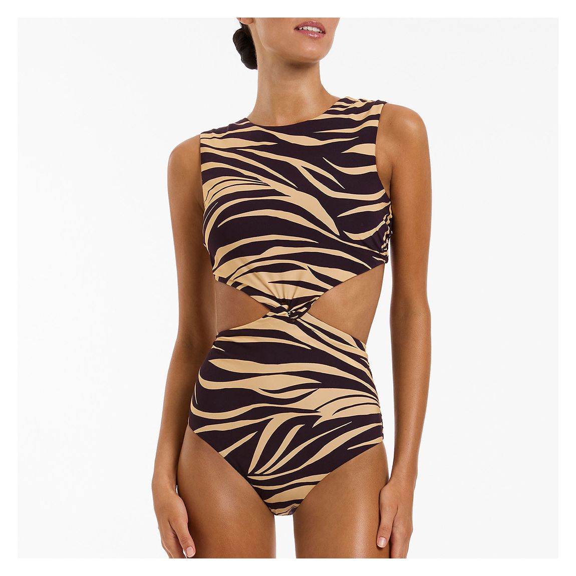 Multi Port Finelines Twist Tank One Piece Swimsuit main product photo