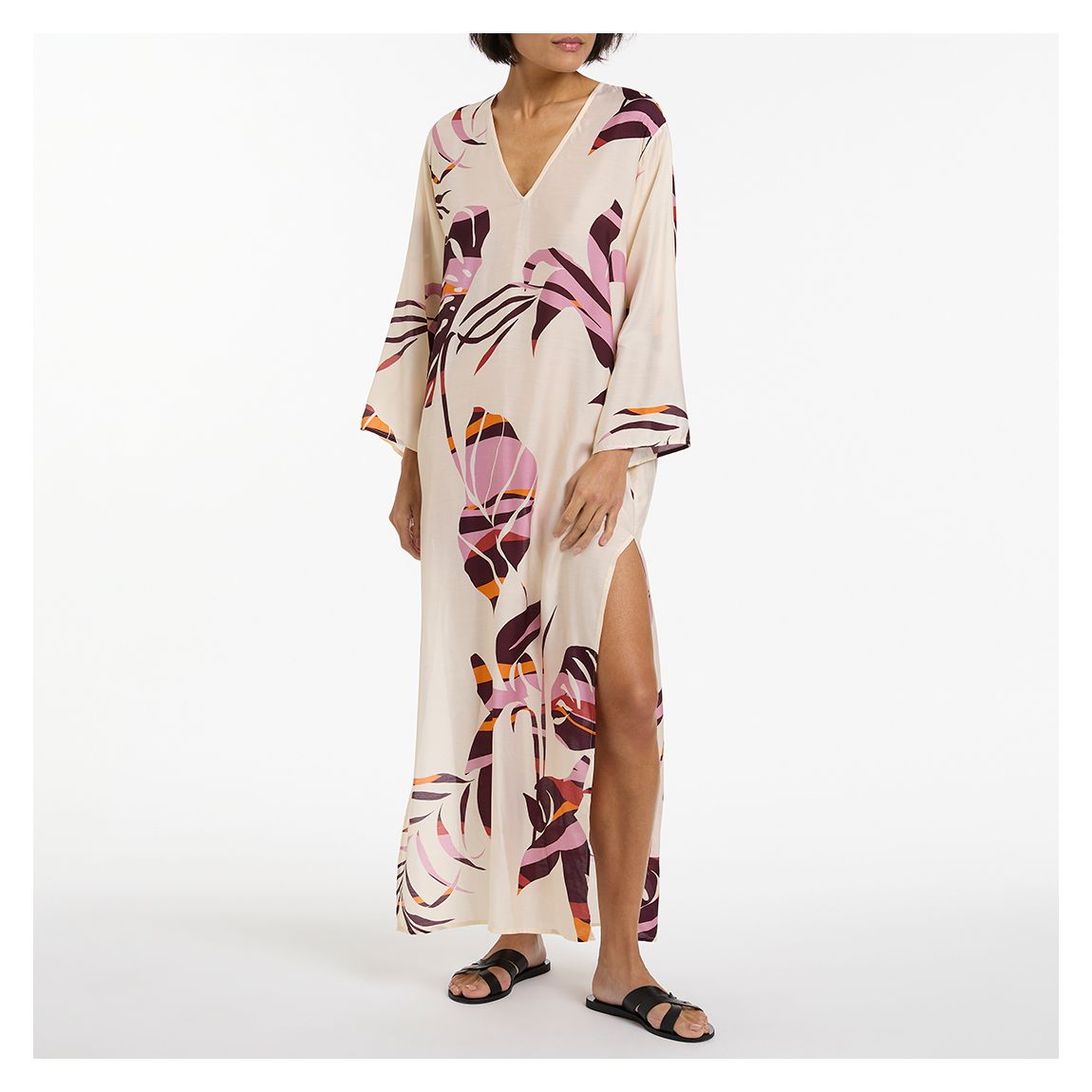 Multi Port Fine Lines Maxi Kaftan main product photo