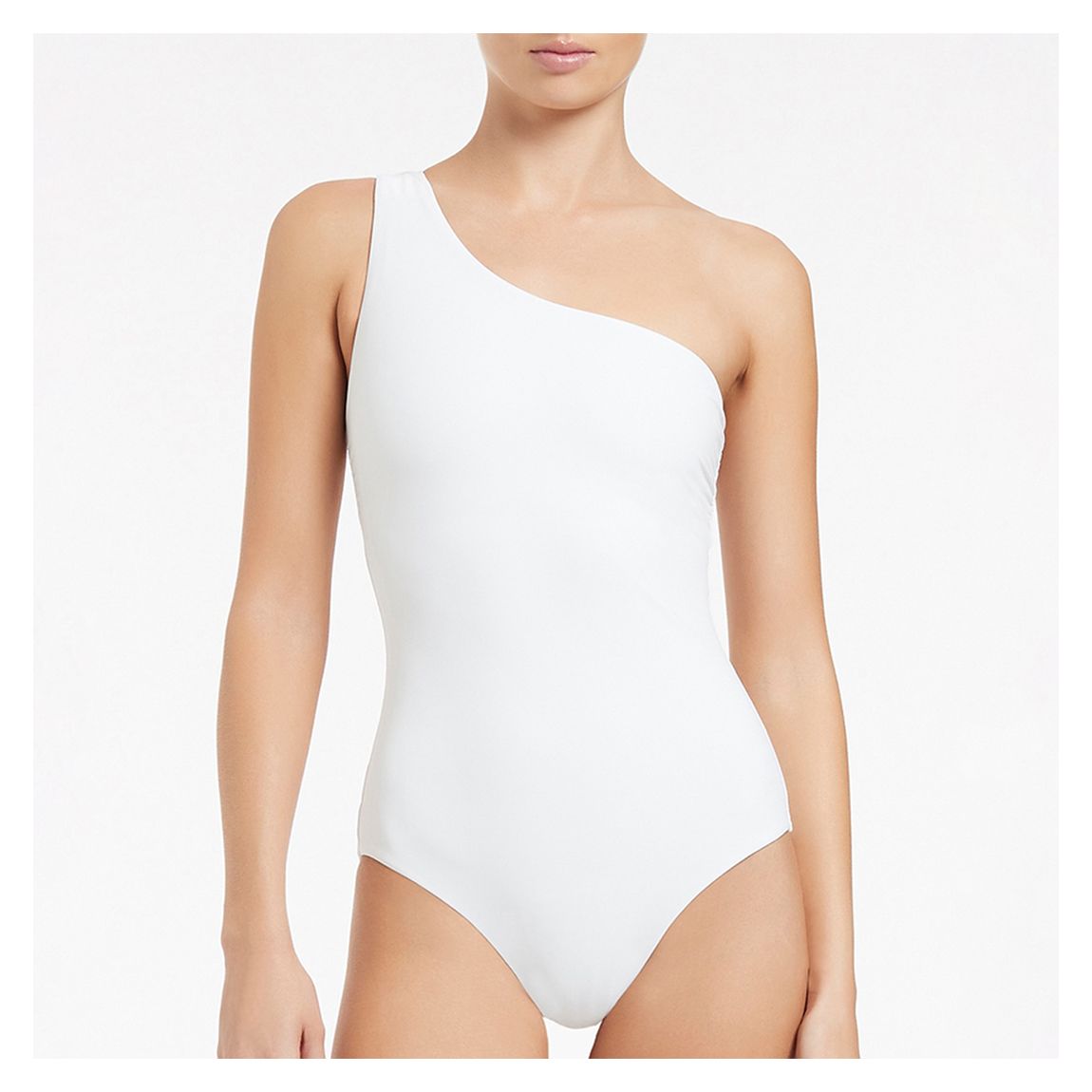 White One Shoulder One Piece Swimsuit main product photo