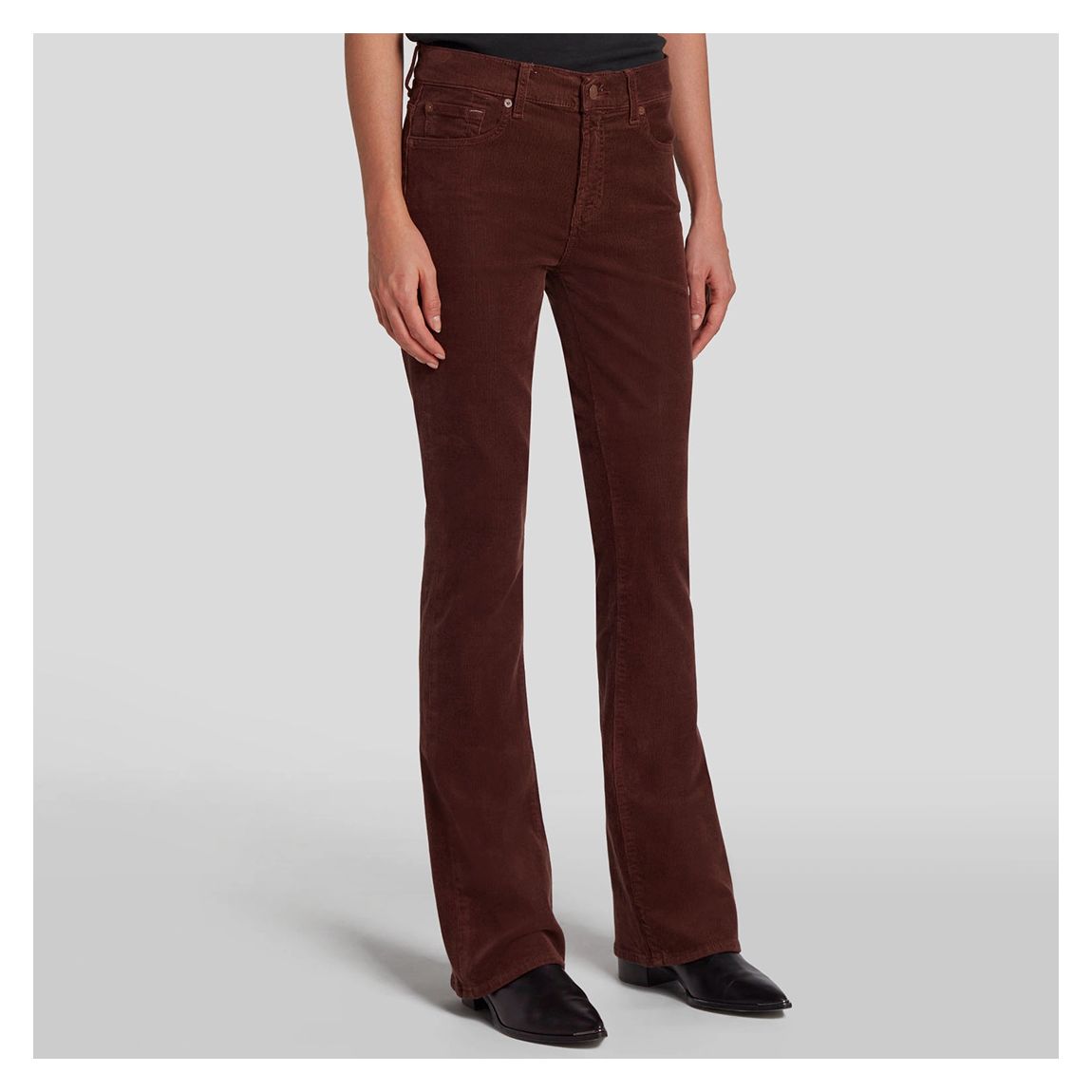 Coffee Bootcut Stretch Jeans main product photo