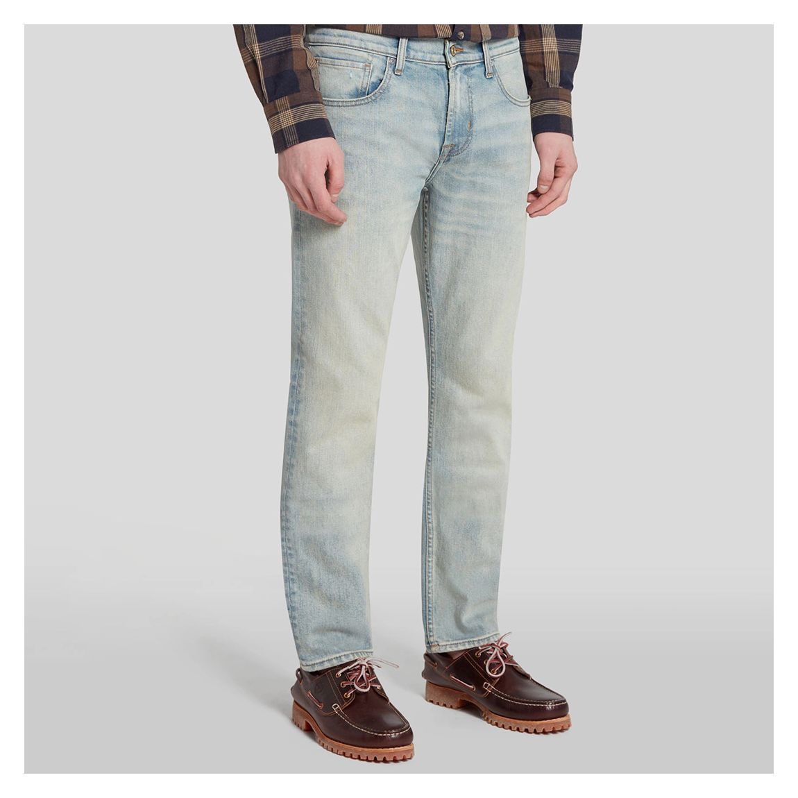 Light Blue Straight Stretch Jeans main product photo