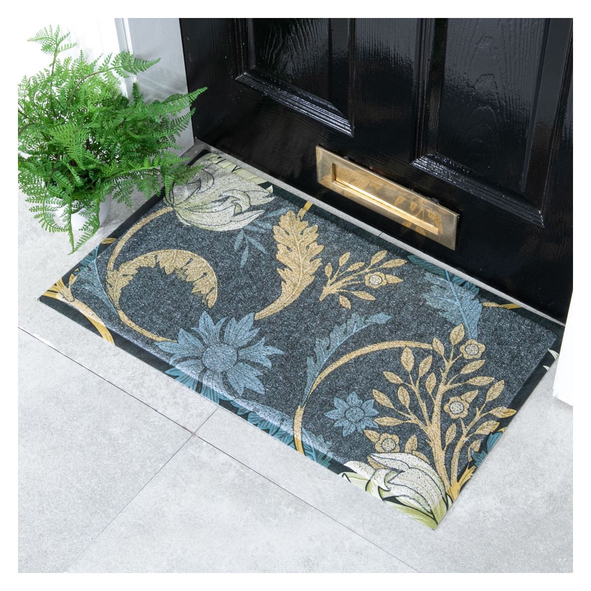 Blue William Morris Pattern Doormat (70 x 40cm) main product photo