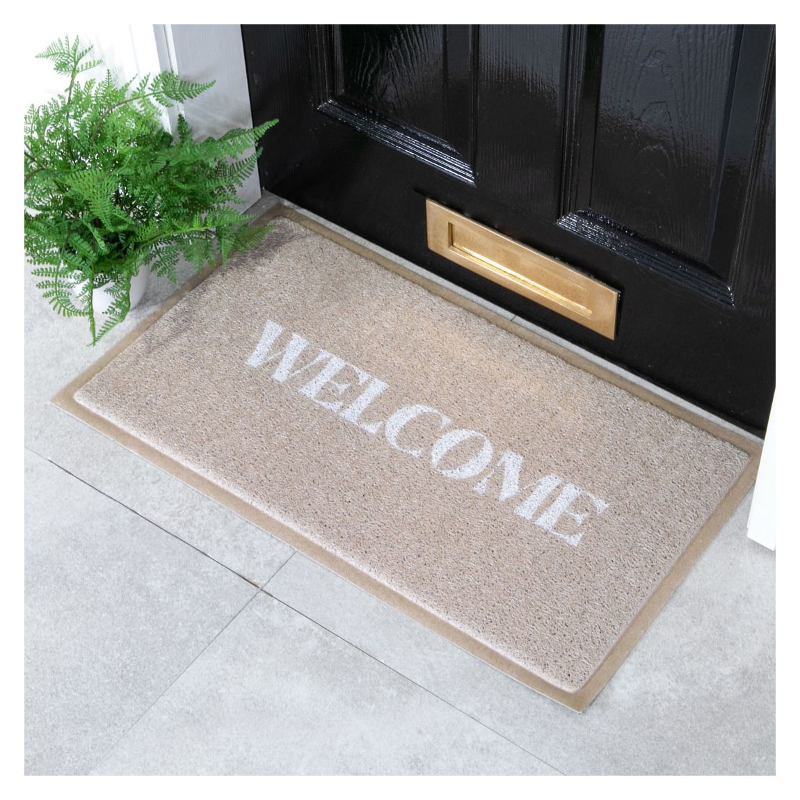 Beige Welcome Doormat (70 x 40cm) main product photo
