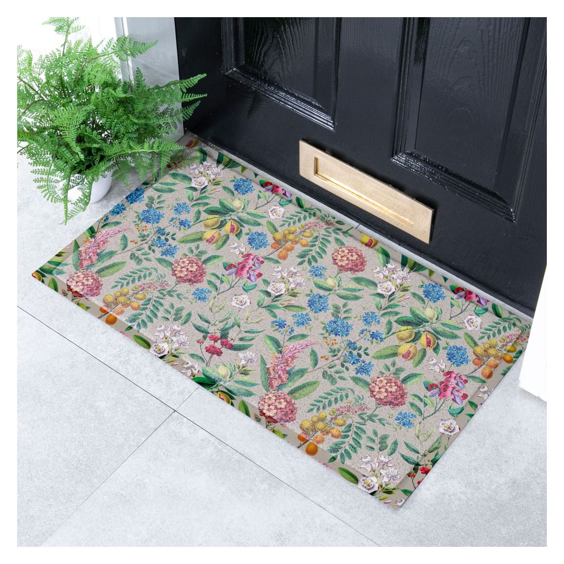 Bold Floral Indoor & Outdoor Doormat - 70x40cm main product photo