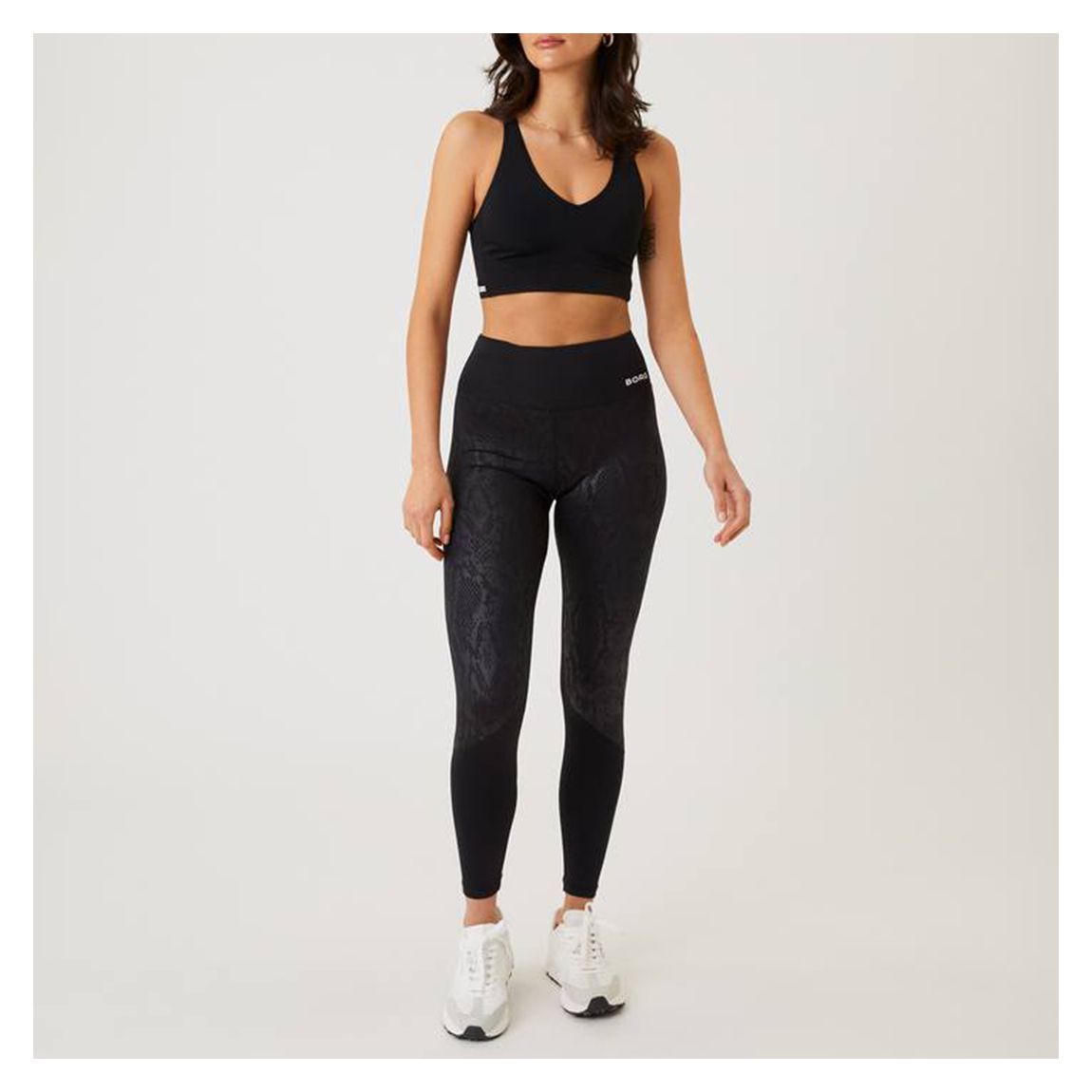Black High Waist Pattern Legging main product photo
