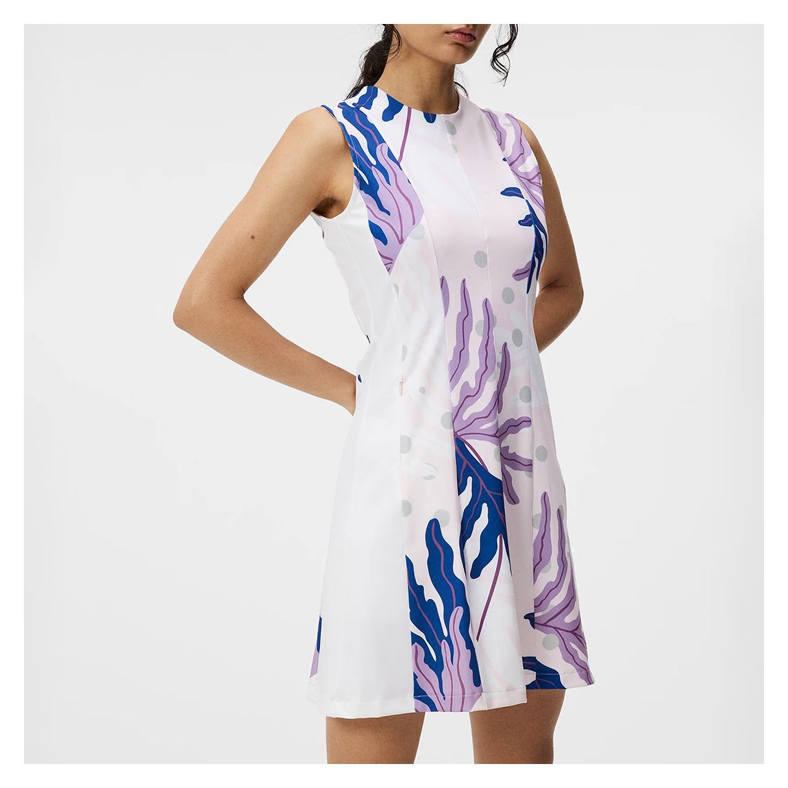 Purple Jasmin Print Dress main product photo