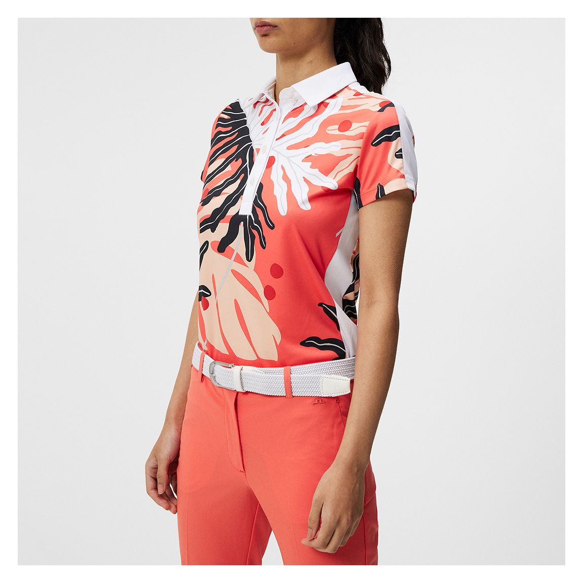 Coral Jada Print Polo main product photo