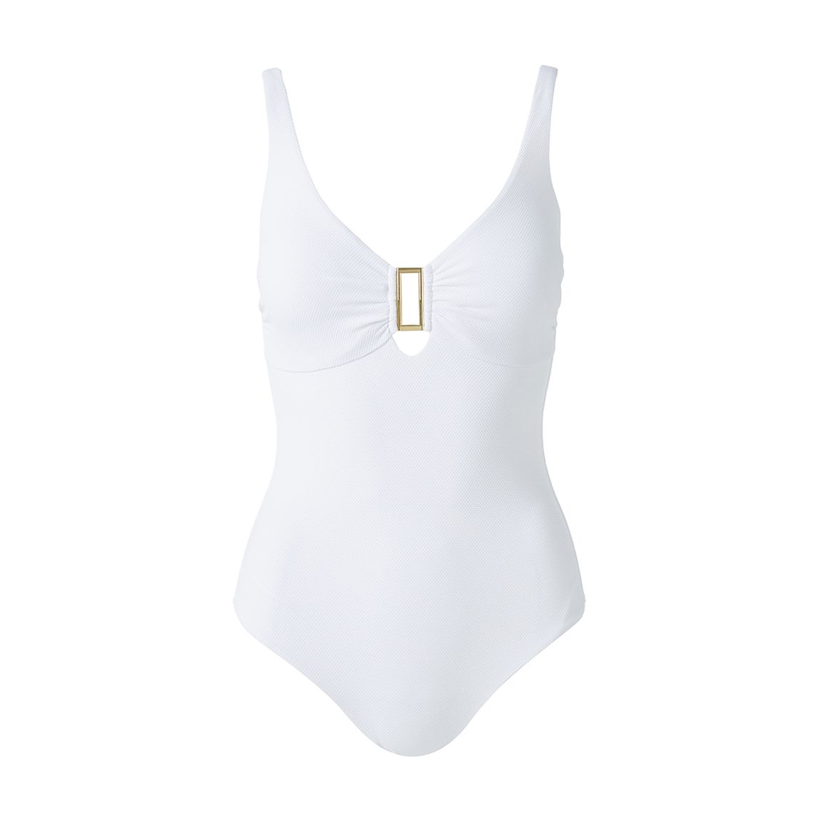 White Tuscany Pique Swimsuit main product photo