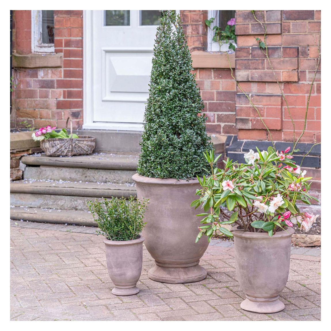 Outdoor Oxford Urn Mocha Terracotta Set of 3 main product photo