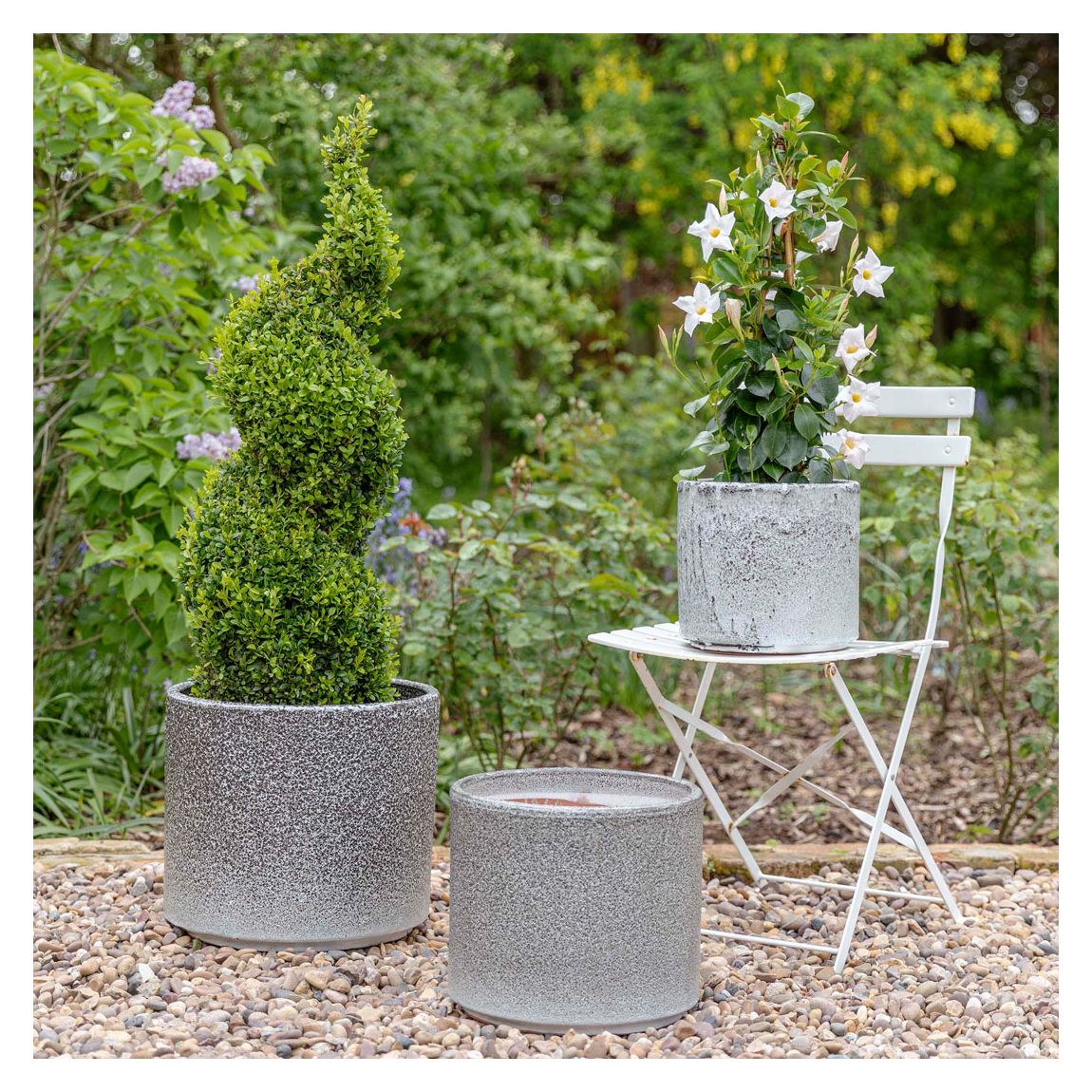 Hazelton Reactive Pebble Planter, Set of 3 main product photo