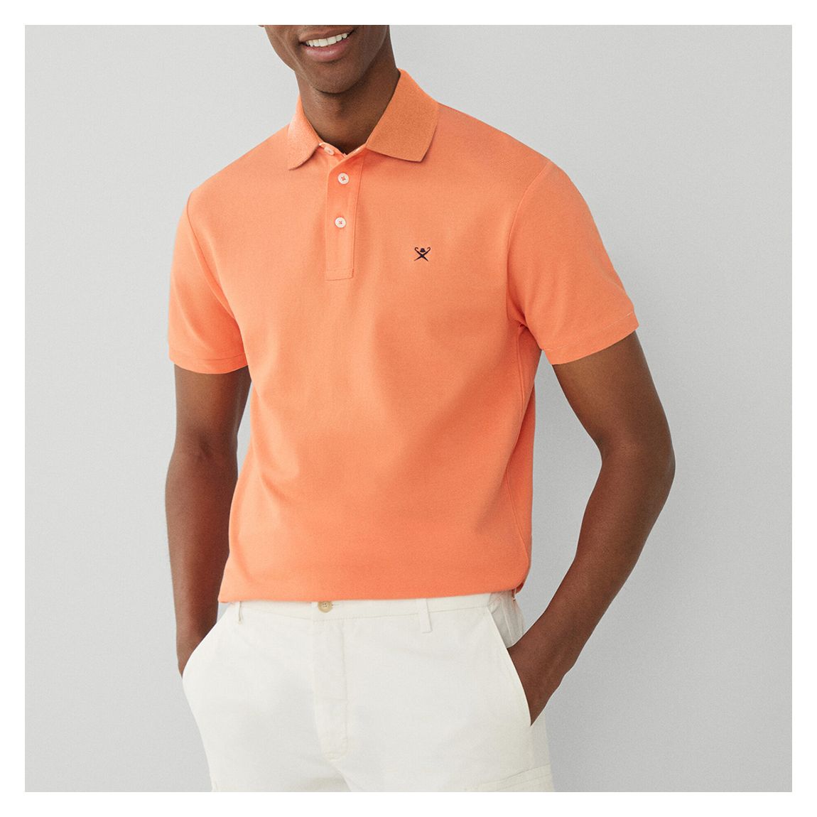 Orange Classic Fit Pique Cotton Polo Shirt main product photo
