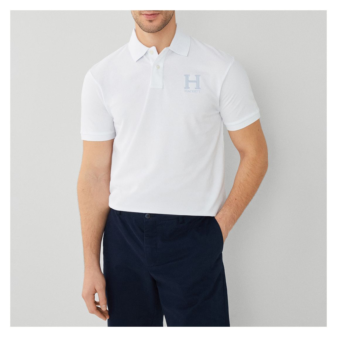 White Classic Fit Heritage Cotton Polo Shirt main product photo