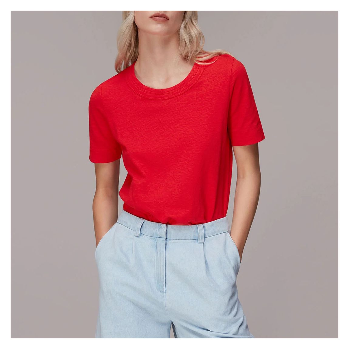 Red Rosa Double Trim Tee main product photo