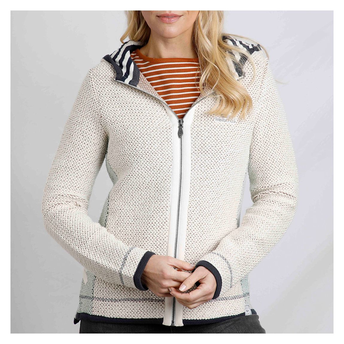 Cream Hooded Macaroni Fleece main product photo