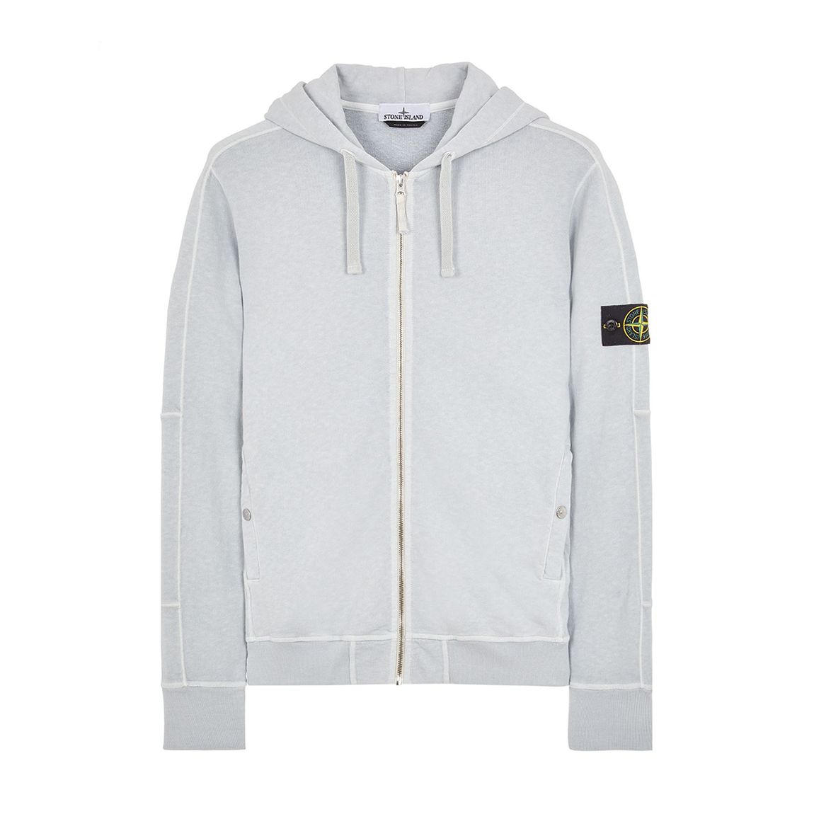 Sky Blue Cotton Zipped Hoodie main product photo