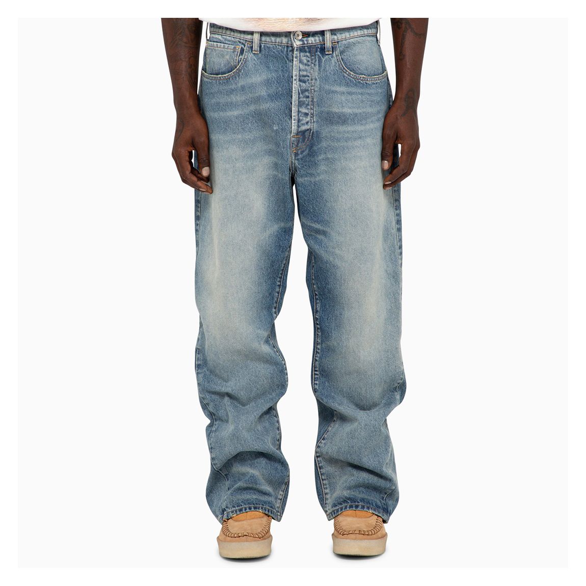 Washed Blue Bootcut Jeans main product photo