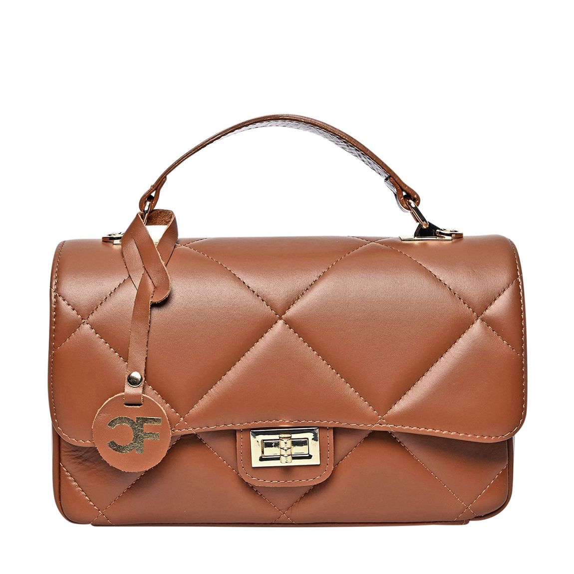 Brown Italian Leather Crossbody bag main product photo