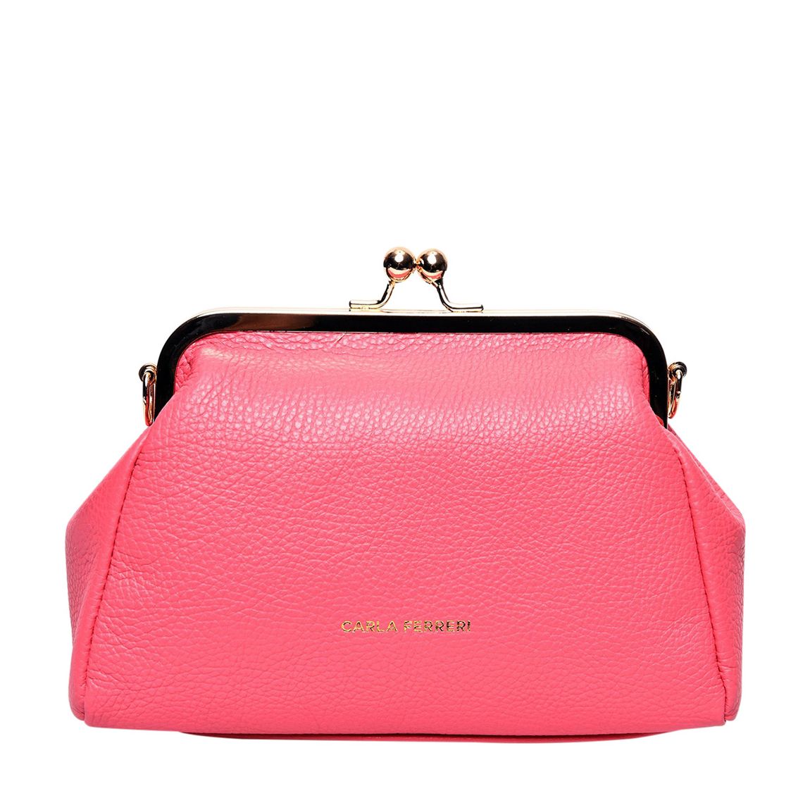 Pink Italian Leather Clutch bag main product photo