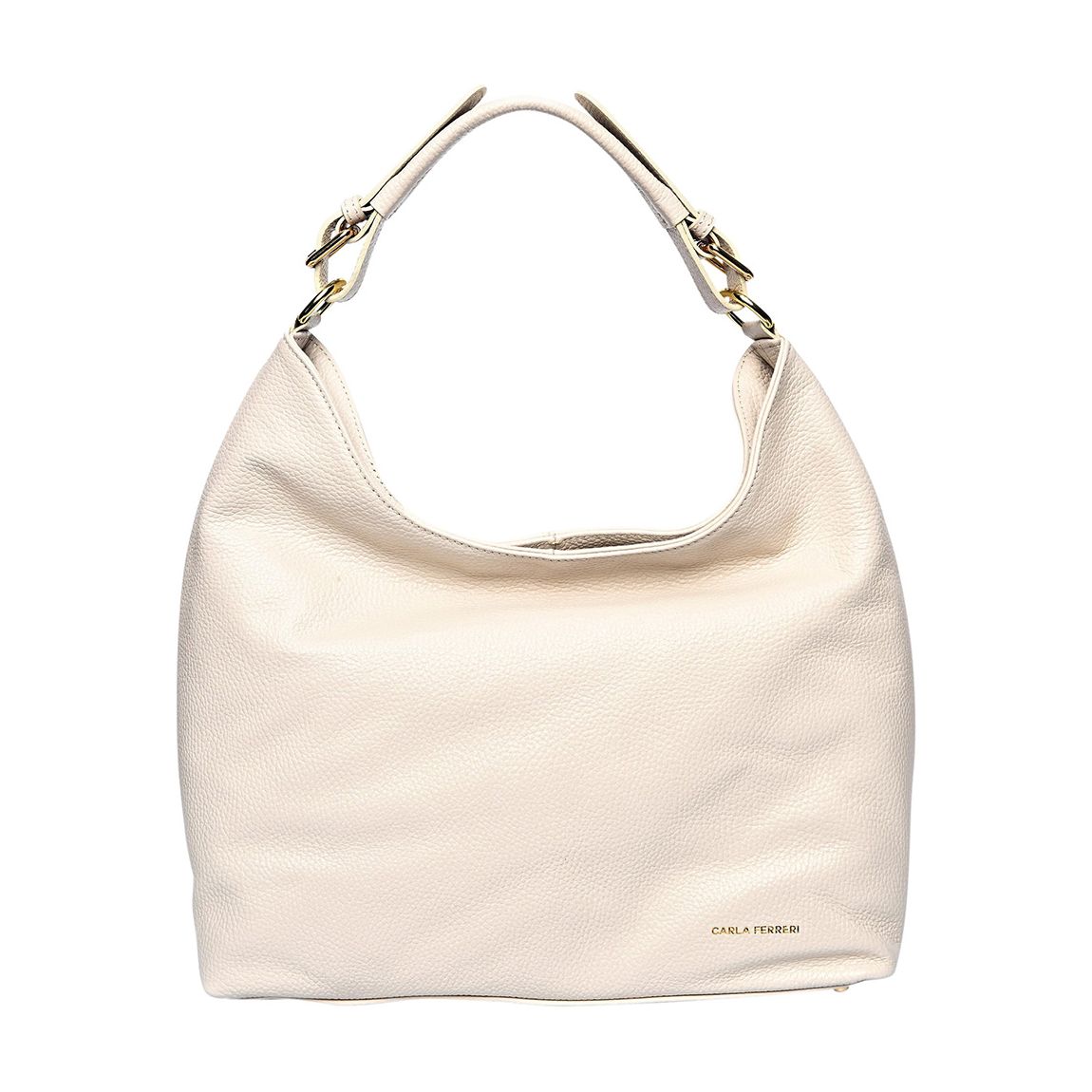 Beige Italian Leather Handbag main product photo