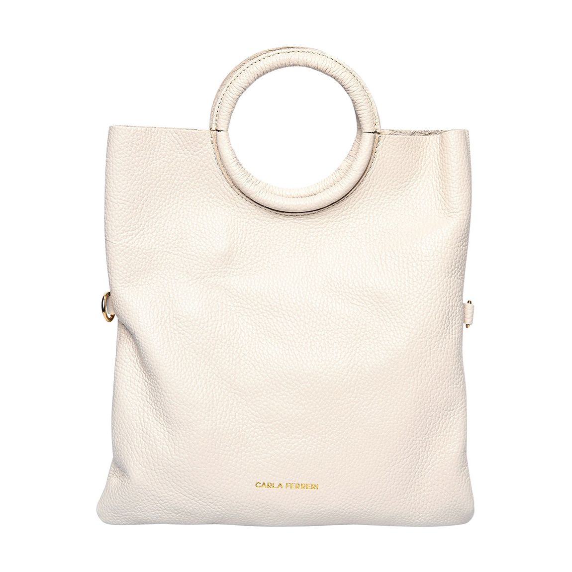 Beige Italian Leather Handbag main product photo