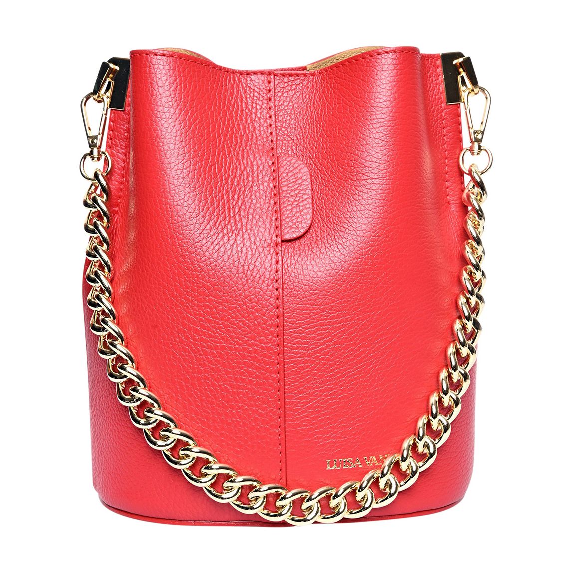 Red Italian Leather Shoulder bag main product photo