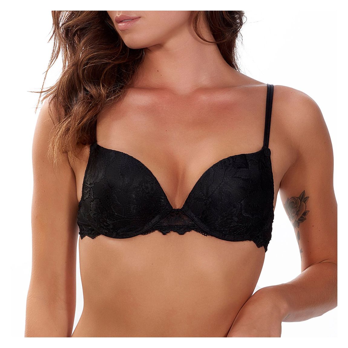Black Lace Gel Bra main product photo
