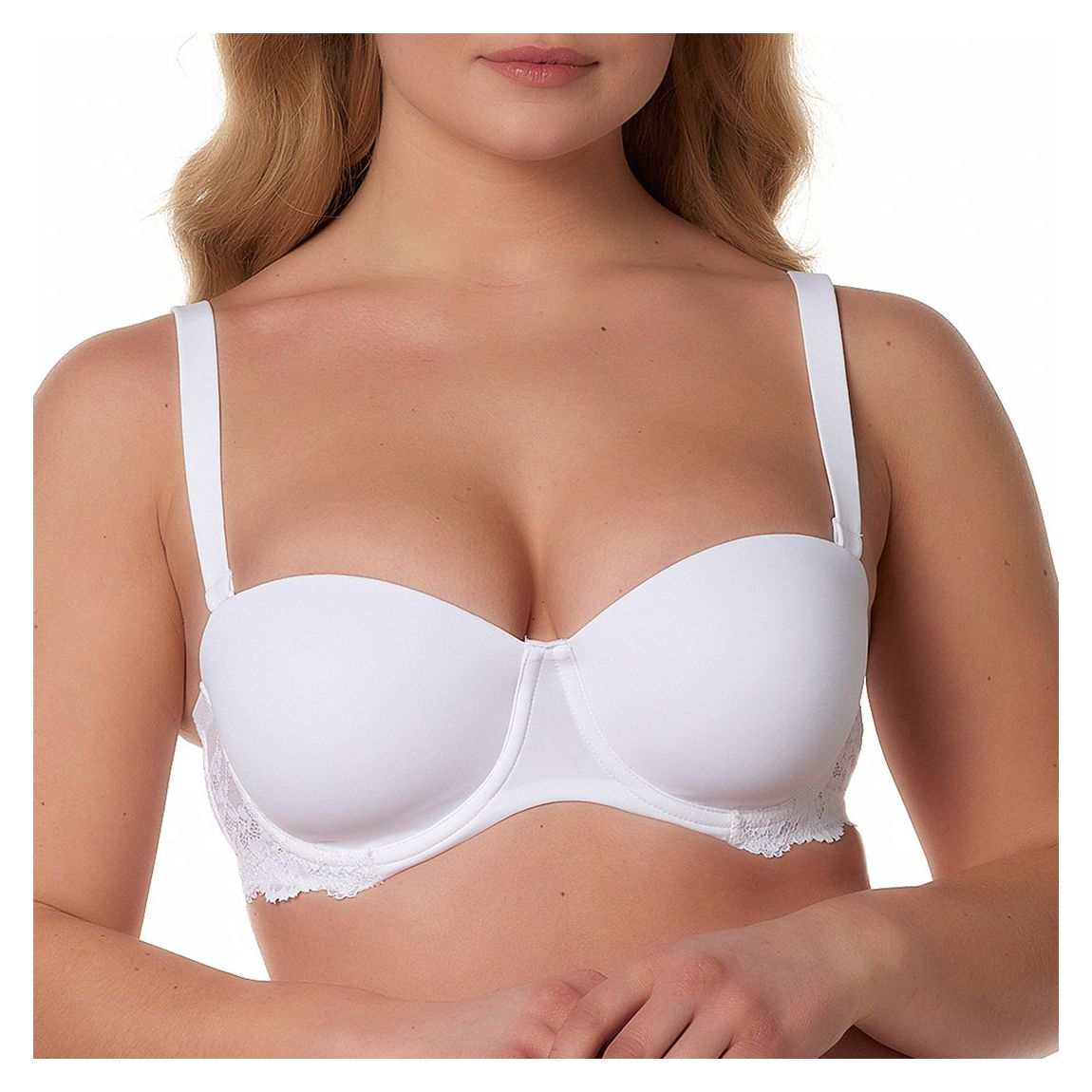 White Strapless Bra main product photo