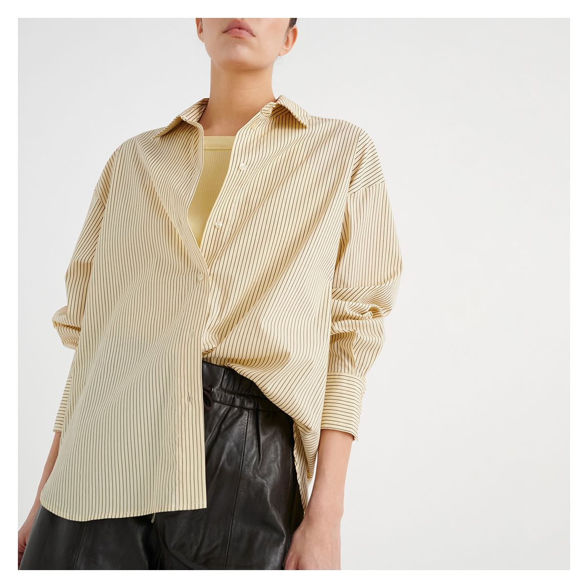 Lemon Kirini Stripe Cotton Shirt main product photo