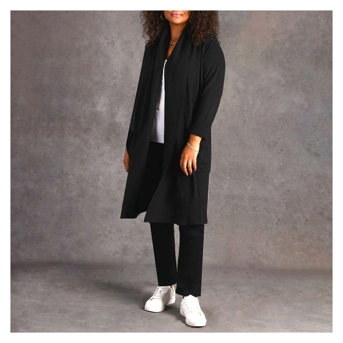 Black Shawl Cardigan main product photo