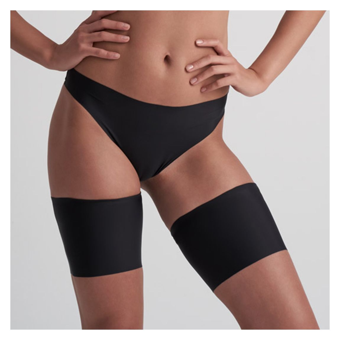 Black Thigh Band Fabric Black main product photo