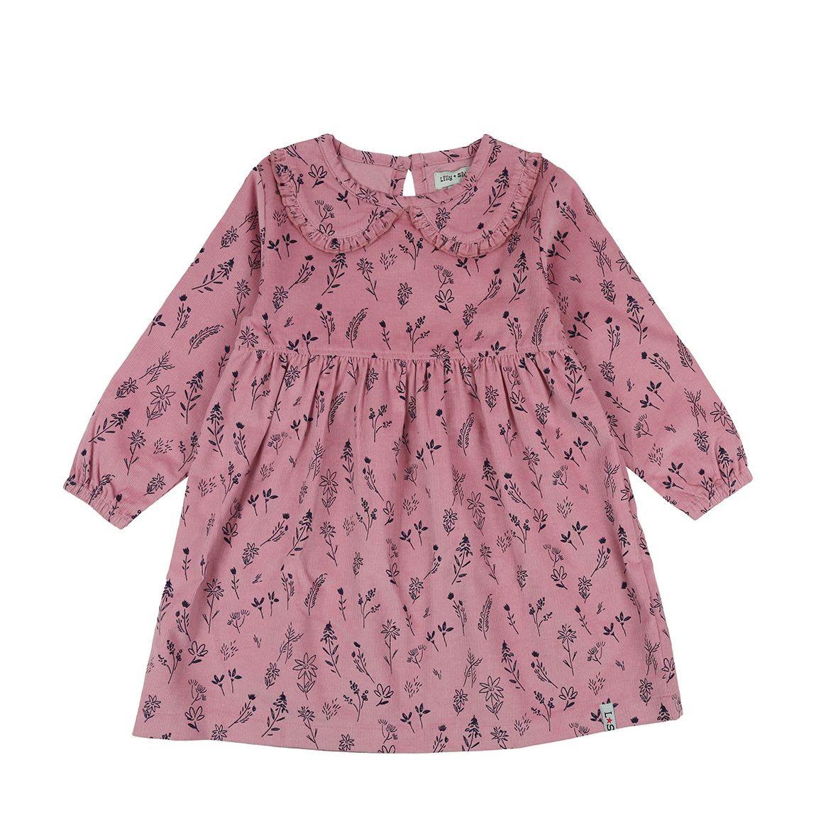 Pink Floral Cord Dress main product photo