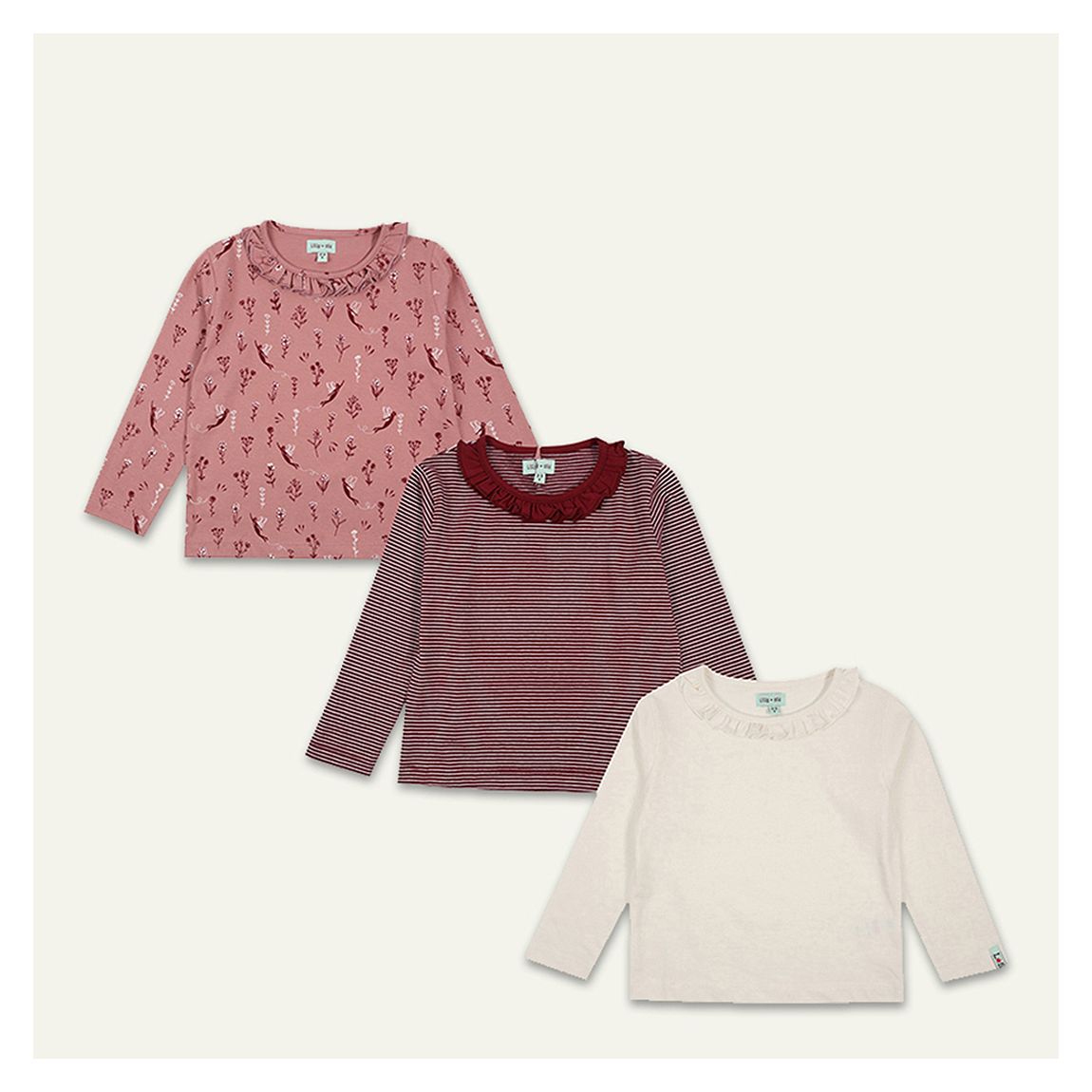 Three-Pack Long Sleeve Set 3pk Girls main product photo
