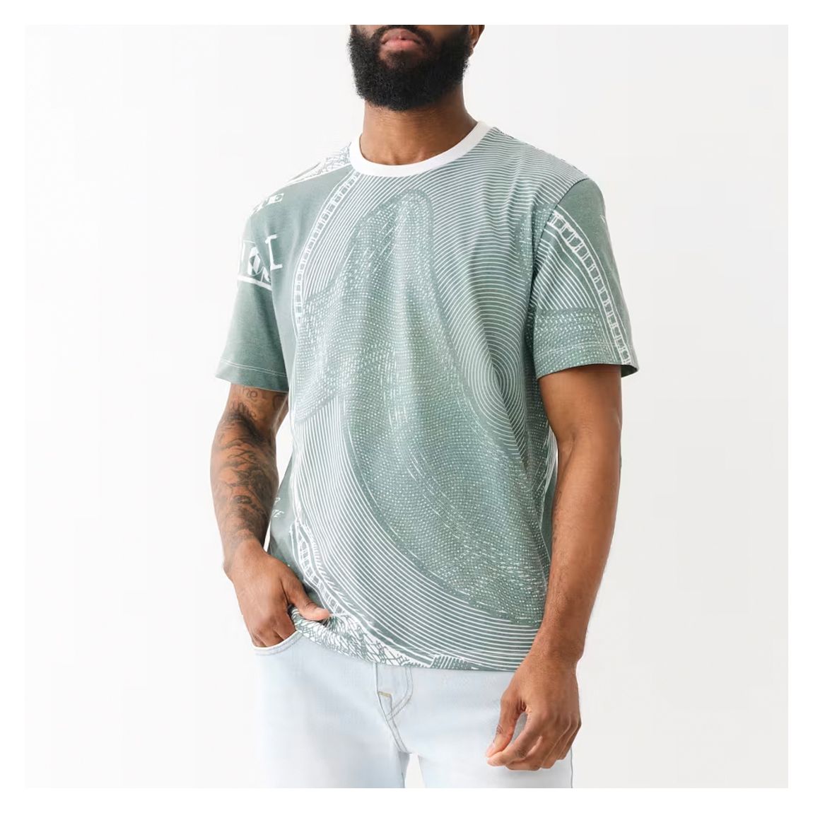 Green Money Print Logo Cotton T-Shirt main product photo