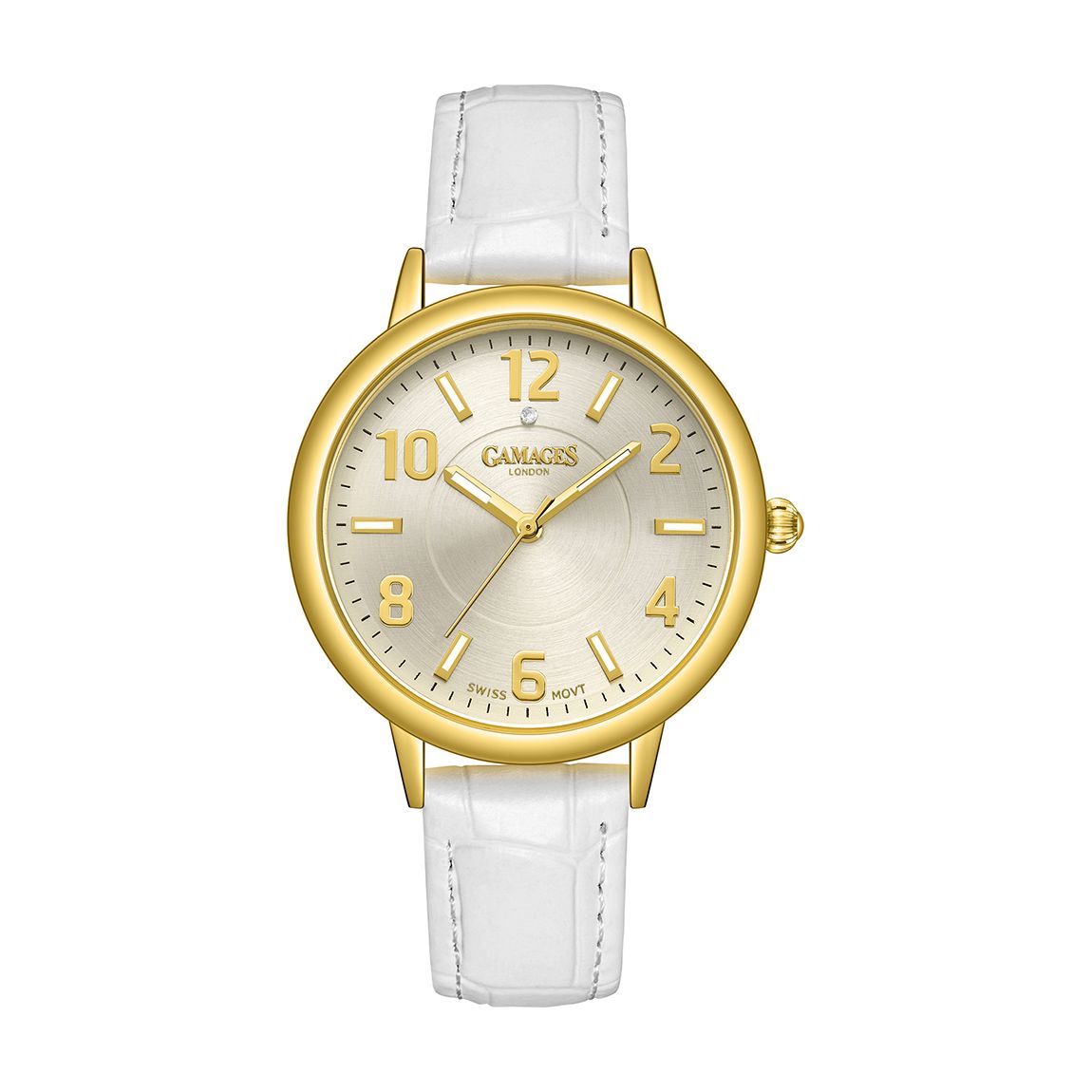 Women's Gamages Of London White Mantua Diamond Watch 38mm main product photo