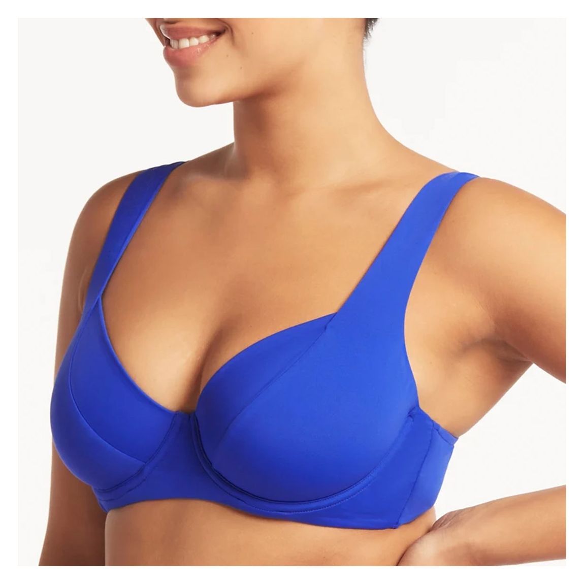 Blue Essentials C/D Cup Underwire Bikini Top main product photo