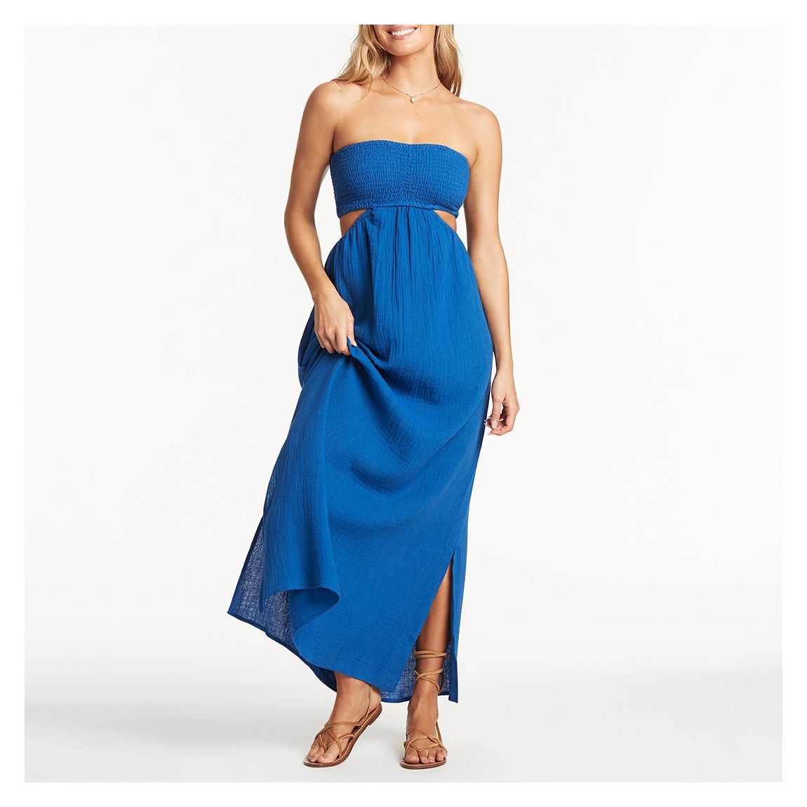 Blue Sunset Bandeau Maxi Dress main product photo
